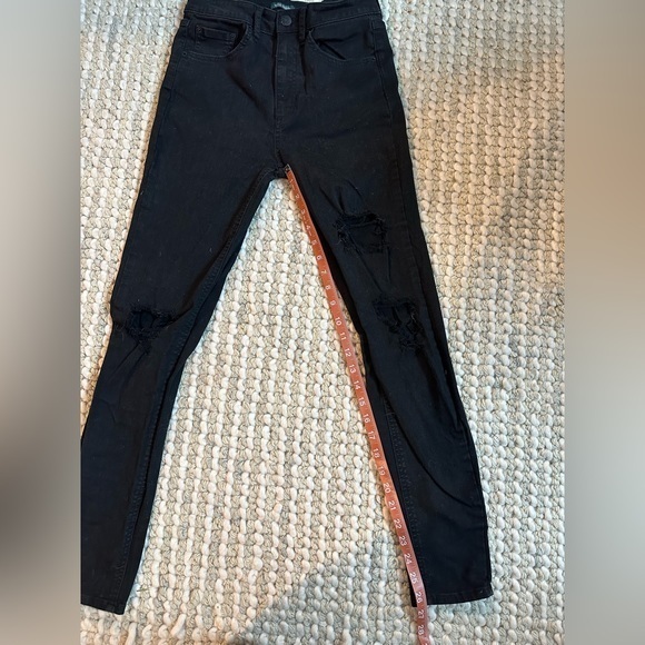 Wild Fable Black Super High Rise Distressed Skinny Jeans Women's Size 2 - Picture 11 of 11